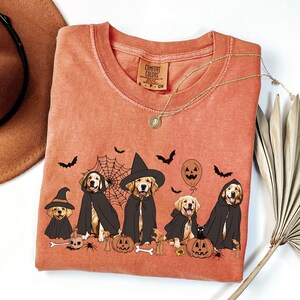 Comfort Colors® Halloween Golden Retriever Shirt, Halloween Hundeshirt, Hundeliebhaber Geschenk, Halloween Shirt, Hund Halloween Shirt, Golden Mama Shirt