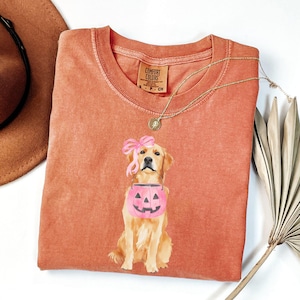 Comfort Colors® Halloween Golden Retriever Shirt, Halloween Hundeshirt, Hundeliebhaber Geschenk, Halloween Shirt, Hund Halloween Shirt, Golden Mama Shirt