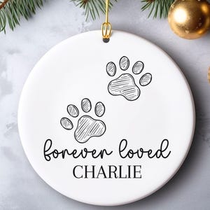 Personalized Pet Memorial Ornament, Dog Sympathy Gift, Christmas Dog Memorial Ornament Gift, Pet Loss Gifts, Pet Christmas Ornament