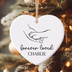 Personalized Pet Memorial Ornament, Dog Sympathy Gift, Christmas Dog Memorial Ornament Gift, Pet Loss Gifts, Pet Christmas Ornament