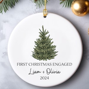 Engaged Ornament, Engagement Gift, Engagement Ornament, Couples Ornament, Engagement Announcement, Wedding Gift, Christmas Engagement