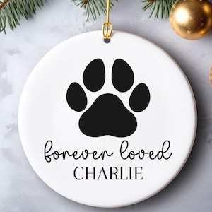 Personalized Pet Memorial Ornament, Dog Sympathy Gift, Christmas Dog Memorial Ornament Gift, Pet Loss Gifts, Pet Christmas Ornament