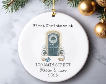 Neues Haus Ornament, neues Haus Ornament, unser erstes Weihnachten in unserem neuen Haus, Weihnachtsbaum neues Haus Ornament, Adresse Ornament