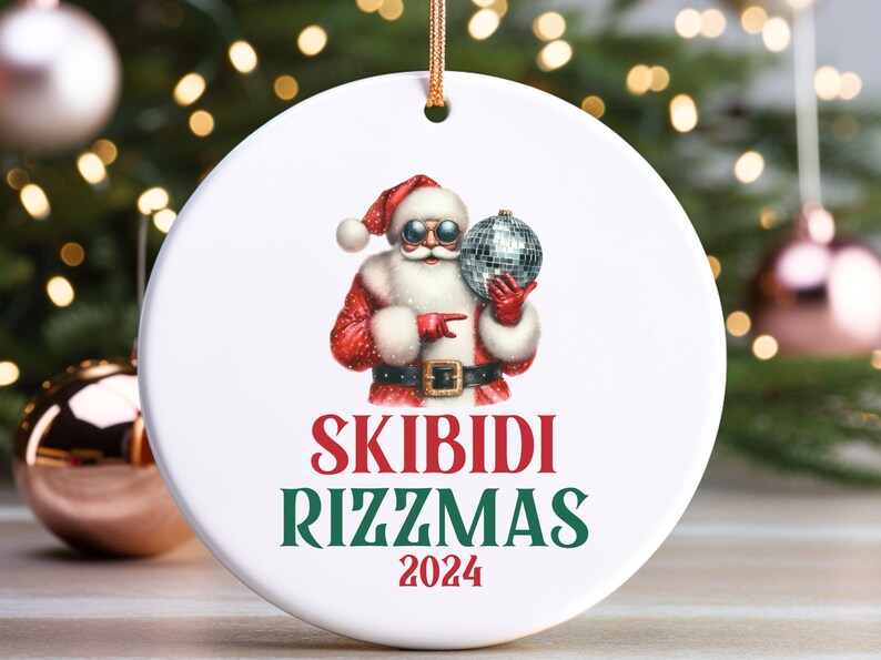 Skibidi Rizzmas Teenage Meme Christmas Ornament,gen Alpha Funny ...