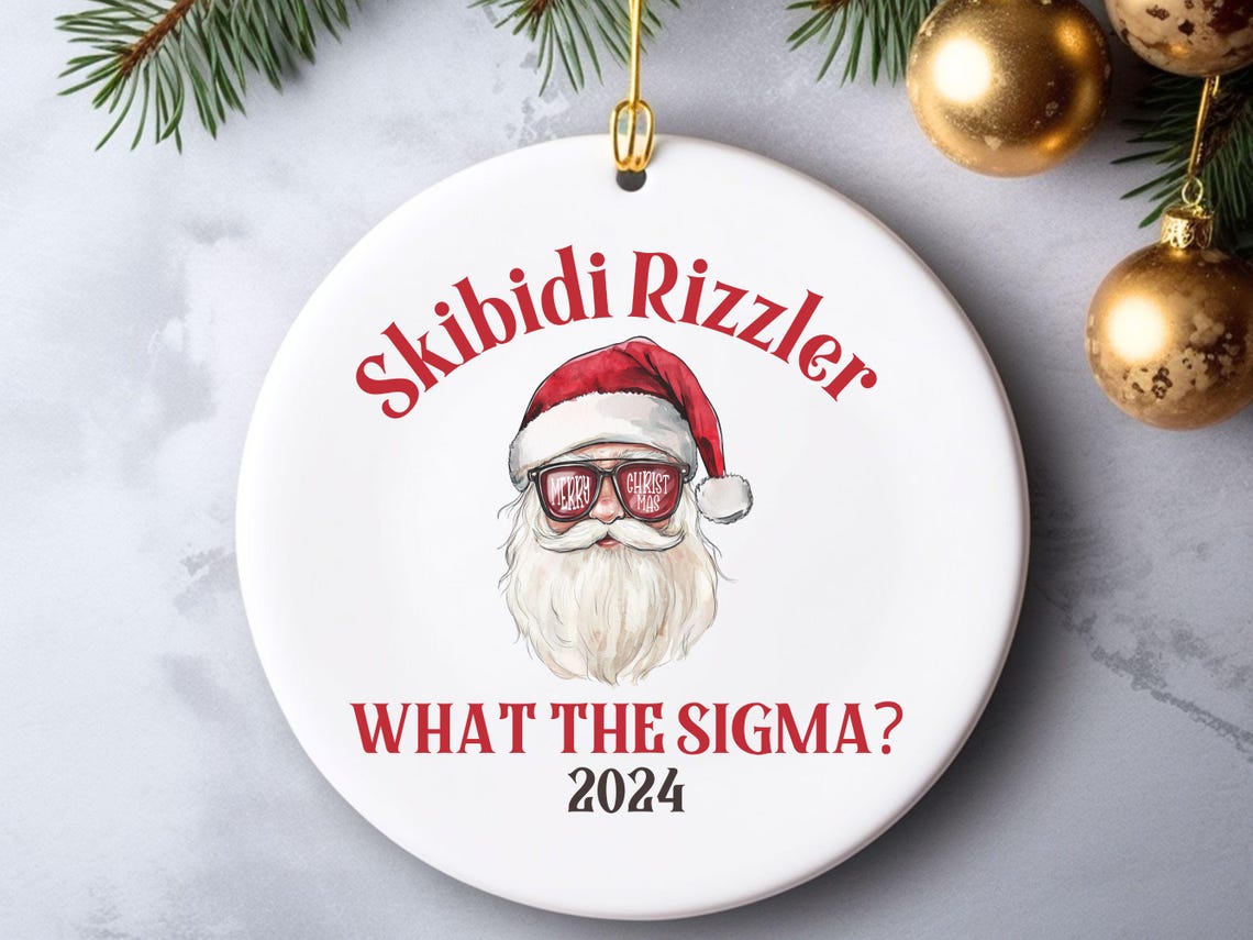 Ornament Rizz Skibidi Rizzler Custom Teen Meme Christmas Ornament - Gen Alpha, Funny ...