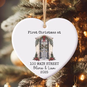 New Home Ornament, New Home Christmas Ornament, Our First Christmas in Our New Home, Christmas Tree New Home Ornament, Address Ornament