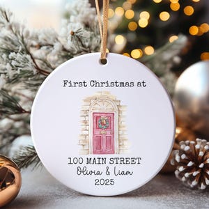 New Home Ornament, New Home Christmas Ornament, Our First Christmas in Our New Home, Christmas Tree New Home Ornament, Address Ornament