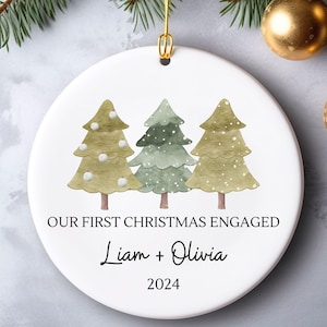 Engaged Ornament, Engagement Gift, Engagement Ornament, Couples Ornament, Engagement Announcement, Wedding Gift, Christmas Engagement