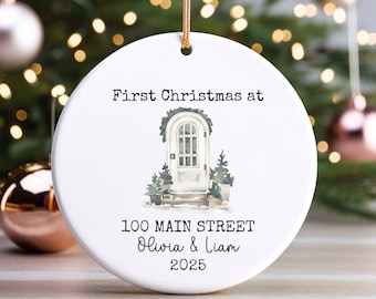 Neues Haus Ornament, neues Haus Ornament, unser erstes Weihnachten in unserem neuen Haus, Weihnachtsbaum neues Haus Ornament, Adresse Ornament