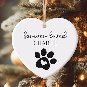 Personalized Pet Memorial Ornament, Dog Sympathy Gift, Christmas Dog Memorial Ornament Gift, Pet Loss Gifts, Pet Christmas Ornament