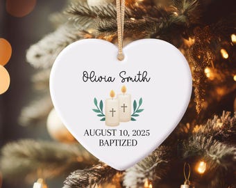 Personalized Baptism Gift, Cross Ornament, Goddaughter Gift, Christening Ornament, Godparents Gift, Baptism Ornament, Godmother Gift Custom