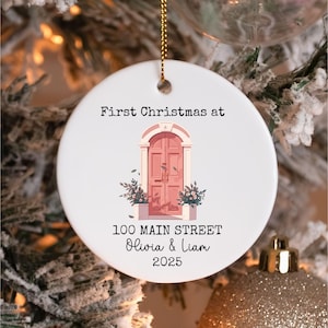 New Home Ornament, New Home Christmas Ornament, Our First Christmas in Our New Home, Christmas Tree New Home Ornament, Address Ornament