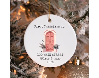 Neues Haus Ornament, neues Haus Ornament, unser erstes Weihnachten in unserem neuen Haus, Weihnachtsbaum neues Haus Ornament, Adresse Ornament
