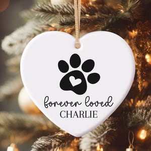 Personalized Pet Memorial Ornament, Dog Sympathy Gift, Christmas Dog Memorial Ornament Gift, Pet Loss Gifts, Pet Christmas Ornament