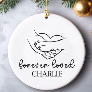 Personalized Pet Memorial Ornament, Dog Sympathy Gift, Christmas Dog Memorial Ornament Gift, Pet Loss Gifts, Pet Christmas Ornament