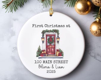 Neues Haus Ornament, neues Haus Ornament, unser erstes Weihnachten in unserem neuen Haus, Weihnachtsbaum neues Haus Ornament, Adresse Ornament