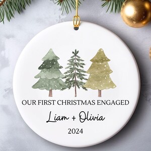 Engaged Ornament, Engagement Gift, Engagement Ornament, Couples Ornament, Engagement Announcement, Wedding Gift, Christmas Engagement