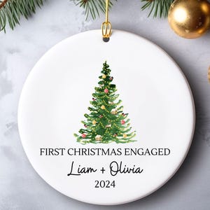 Engaged Ornament, Engagement Gift, Engagement Ornament, Couples Ornament, Engagement Announcement, Wedding Gift, Christmas Engagement