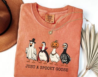 Halloween Gans Shirt, nur ein gruseliges Gans T-Shirt, lustiges Halloween Shirt, gruselige Saison Shirt, gruselige Goosey Shirt, lustiges Gans Shirt