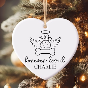 Personalized Pet Memorial Ornament, Dog Sympathy Gift, Christmas Dog Memorial Ornament Gift, Pet Loss Gifts, Pet Christmas Ornament