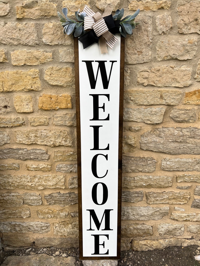 Front Door Sign Porch Leaner Front Door Decor Etsy