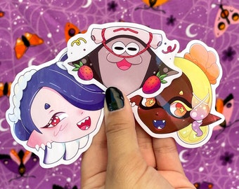 Deep Cut Trio Stickers - Frye, Big Man, Shiver, Splatoon 3 Inspired, Laptop Sticker, Waterproof Sticker, Water Bottle Sticker