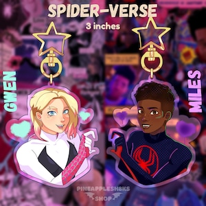 Gwen and Miles Matching Keychain - Spidey Verse - Ita Bag Keychain -