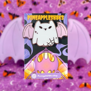 Ghost Bat Enamel Pin