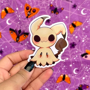 Mimikyu 3 Inch Vinyl Sticker - Creepy Cute, Ghost Type, Laptop Sticker, Water Bottle Sticker, Spooky Sticker, Kawaii