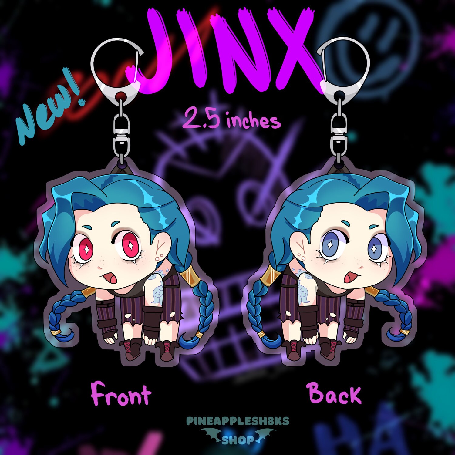 Jinx Matching Keychain - Ita Bag Accessory - Spooky Cute
