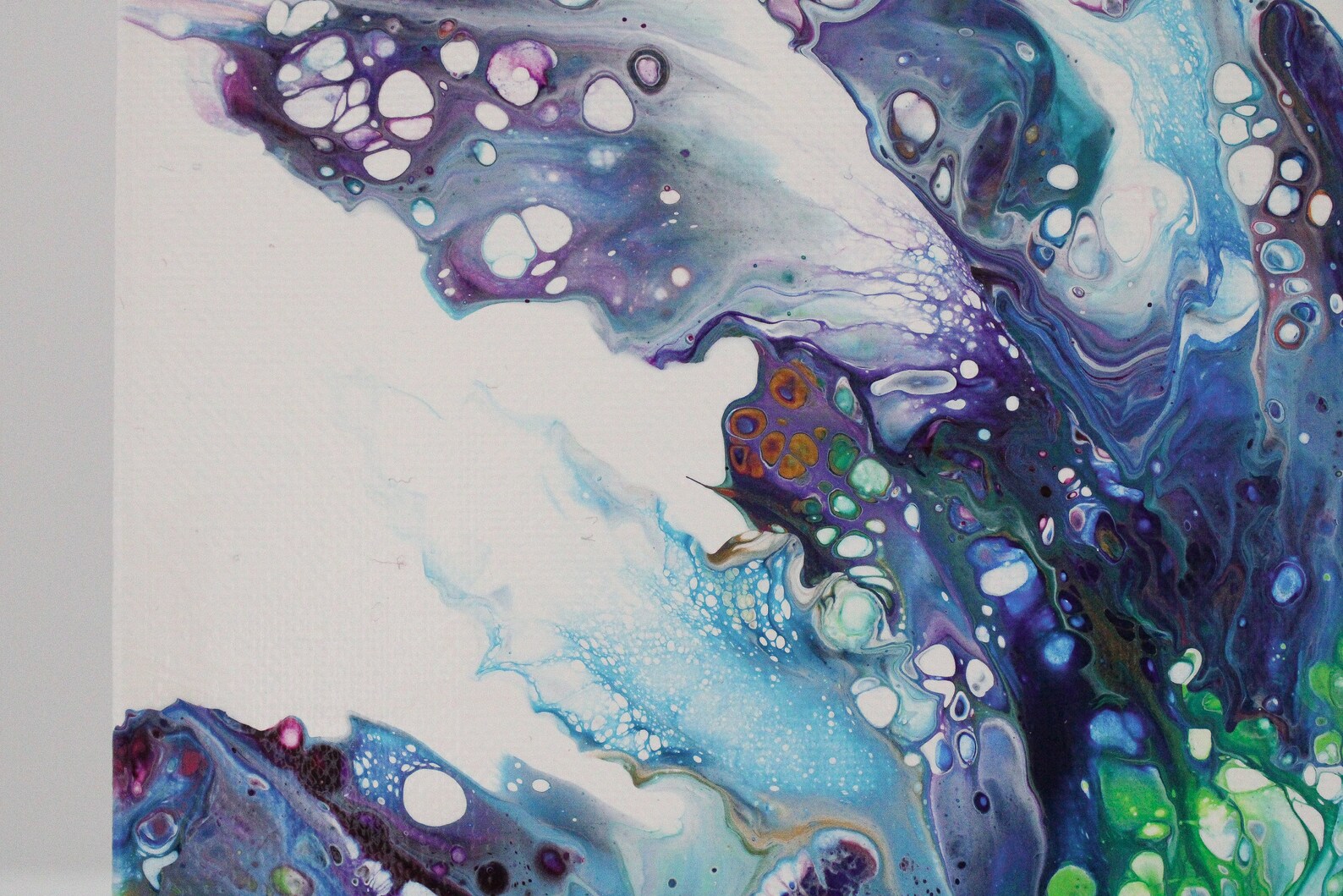Blue Green & Purple Abstract Painting Original Artwork Etsy