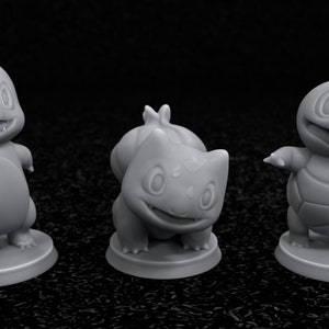 First Gen starters inspired figurines