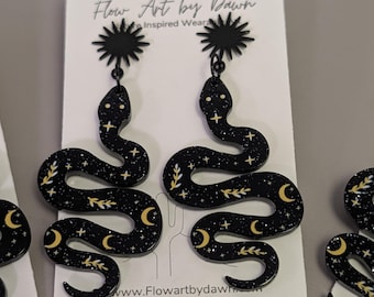 Sun & Snake earrings