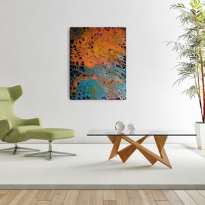 16 X 20 Acrylic Canvas Painting &quot;PEACOCK&quot;