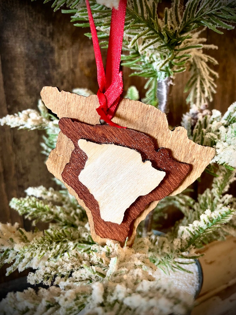 Hawaii Big Island 3-layer Stacked State Ornament Laser Cut Wood ...