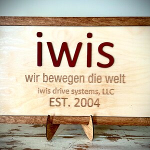 Custom sign for corporate, companies, clubs, groups, offices.  Measures 20X 12 with optional easel