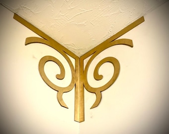 Accent d'angle / garniture décorative d'art grec (lot de 2) disponible en plusieurs tailles et finitions-Ensemble grec C.