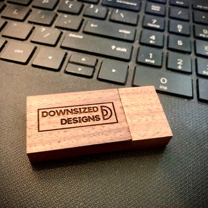 Personalized / Custom Engraved Wood Thumb Drive / External Drive 4GB