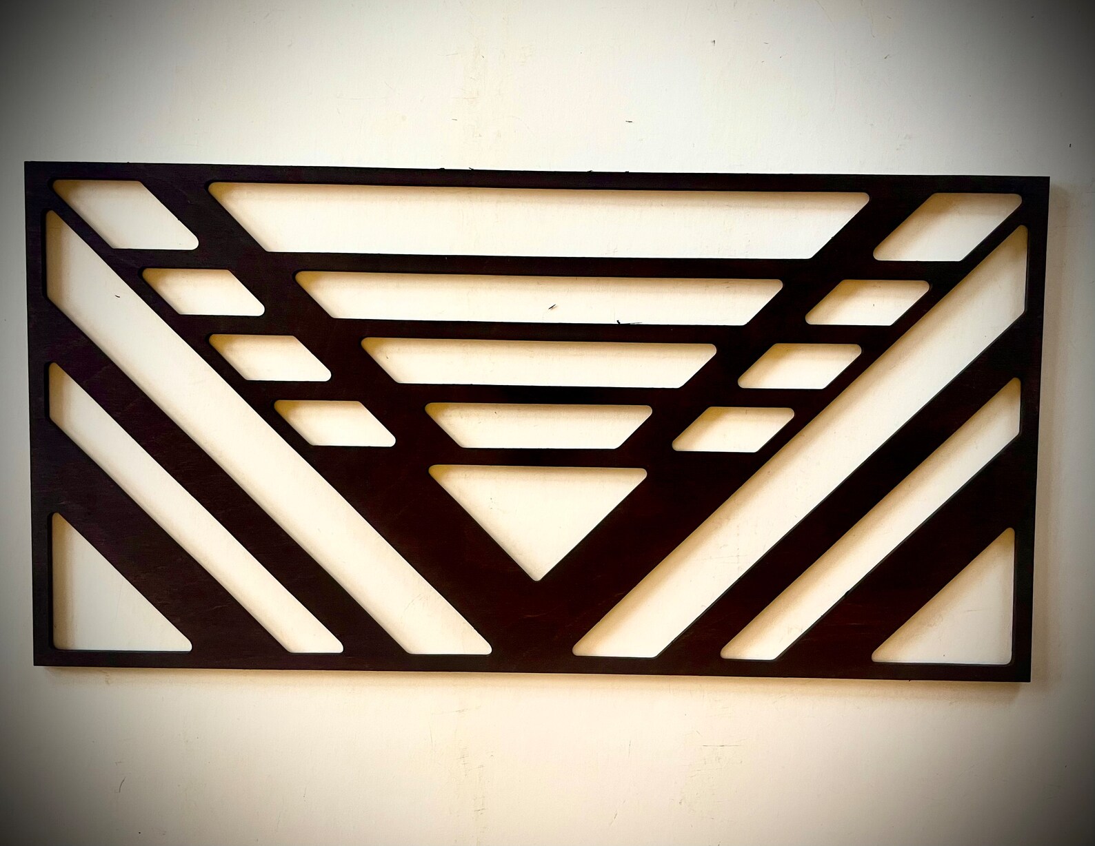 Boho Modern Frank Lloyd Wright-inspired Art Deco Geometry Wood Wall Art ...