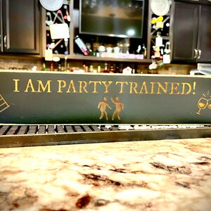 Funny Bar Sign  I am party trained