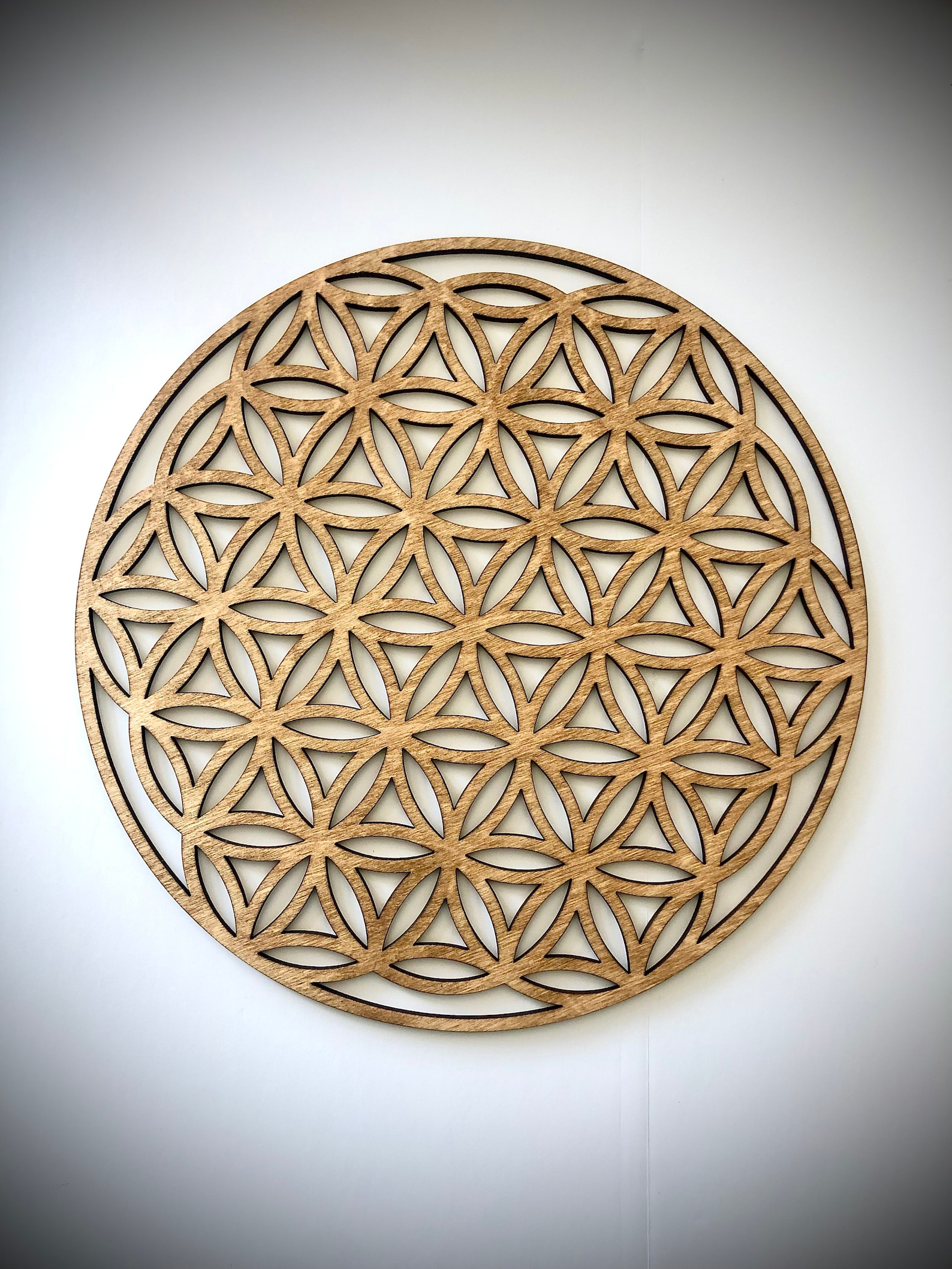 Sacred Geometry / Flower of Life Mandala Wood Wall Art, 4 Panel in ...