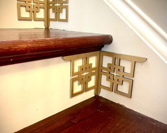 Art deco staircase corner accents / embellishments (set of 4) available in multiple finishes-style I
