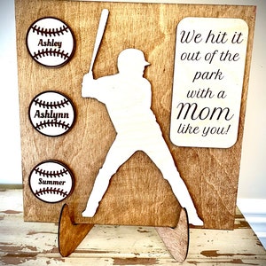 Placa de béisbol - Personalizada. ¡Es un gran regalo para el día de la madre, cumpleaños o Navidad!