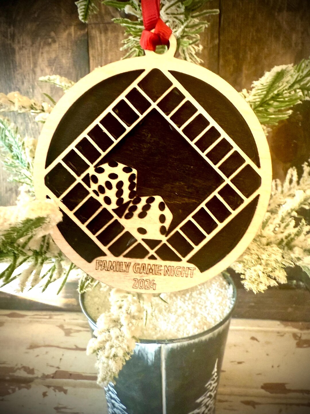 Board Game Family Game Night 2 Layer Personalized Laser Cut Wood