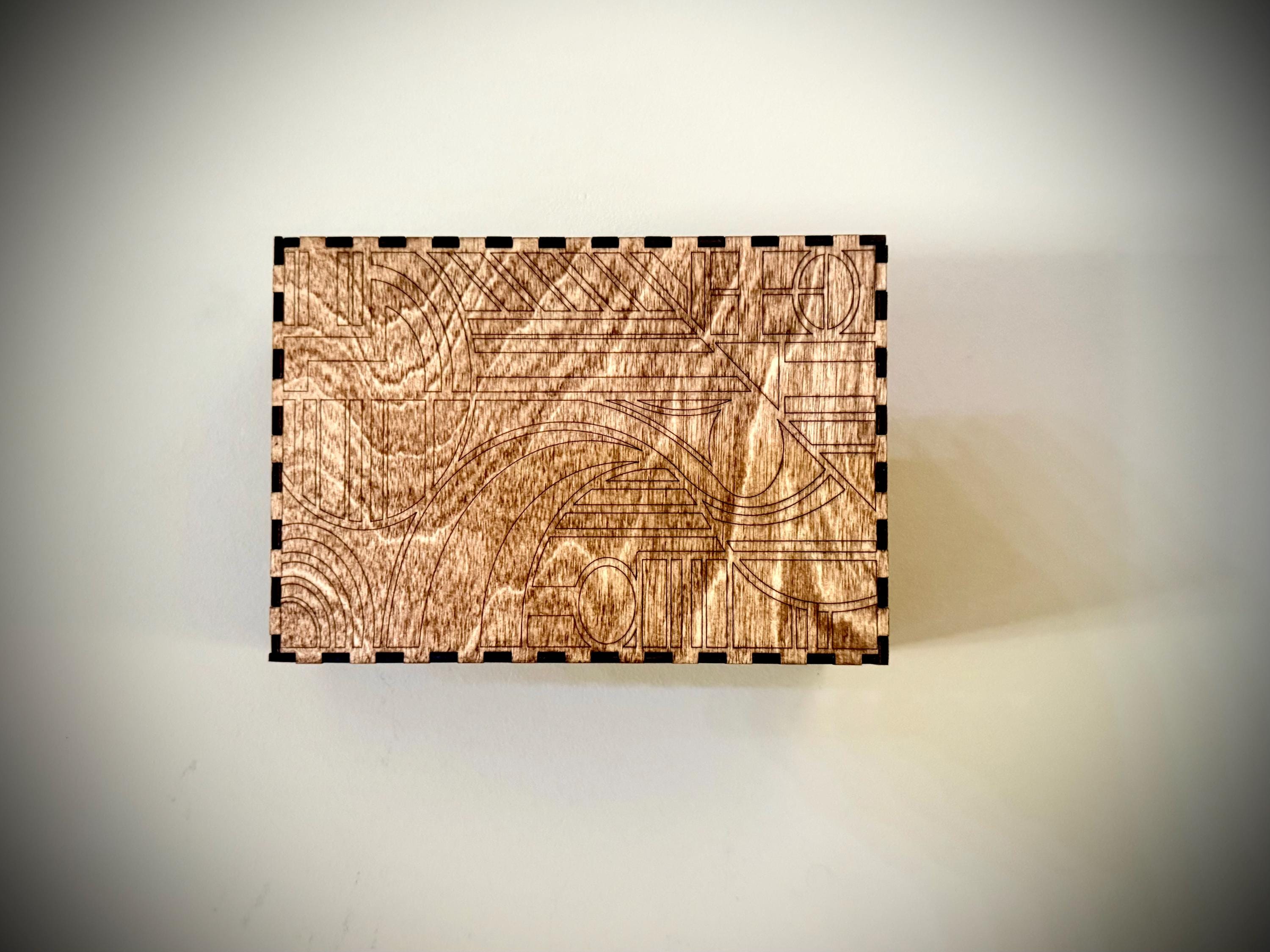 Frank Lloyd Wright-inspired inside doorbell box cover replacement available in 12 finishes Design A