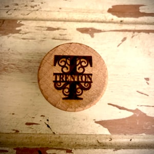 Custom engraved  personalized wood wine bottle stopper or cork