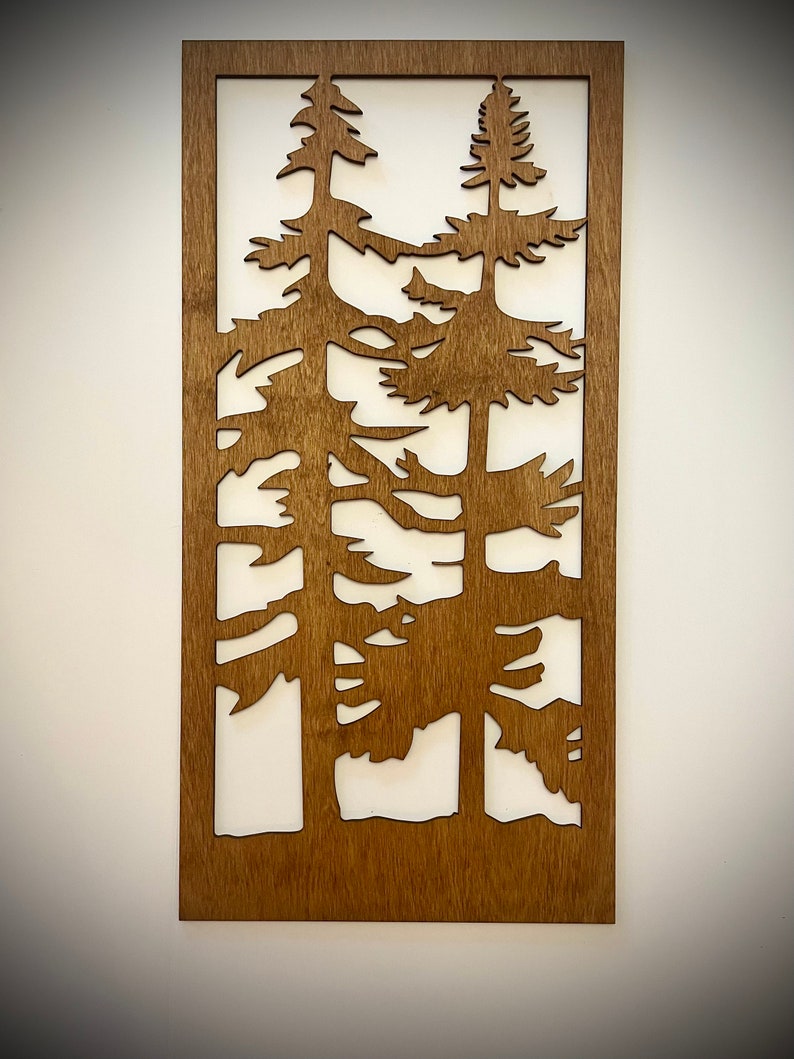 Pine Tree Forest Wall Art 3 Panel Available in 12 Finishes - Etsy