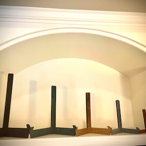 Wide Stance Easels for Display, Art Stand, Photo Stand,  Plate Stand, available in 5 sizes and 12 finishes