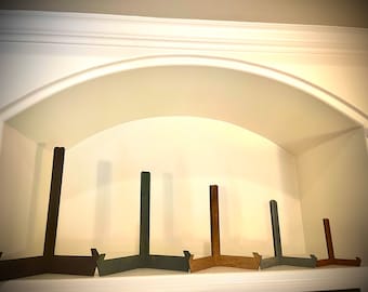 Wide Stance Easels for Display, Art Stand, Photo Stand,  Plate Stand, available in 5 sizes and 12 finishes