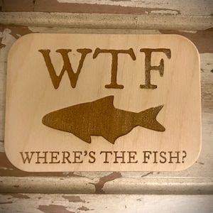 面白いキッチンマグネット - WTF - 魚はどこ？面白い釣りマグネット。